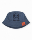 Boys’ woven beanie with crab embroidery