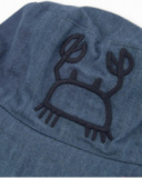 Boys’ woven beanie with crab embroidery