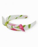 Girls’ woven headband with decorative bow