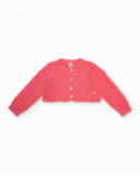 Girls’ cropped knitted cardigan