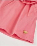 Girls’ woven blouse with large front flower