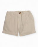 Boys’ Bermuda shorts in plain, lightweight fabric