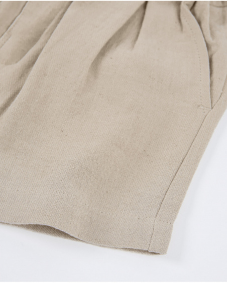 Boys’ Bermuda shorts in plain, lightweight fabric