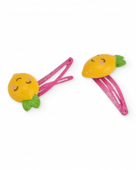 Girls’ set of hair clips with lemon embellishments