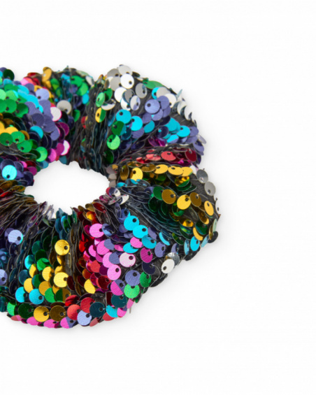 Girls’ knitted scrunchie with sequins