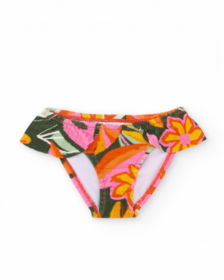 Girls’ knit bikini bottoms with delicate ruffle