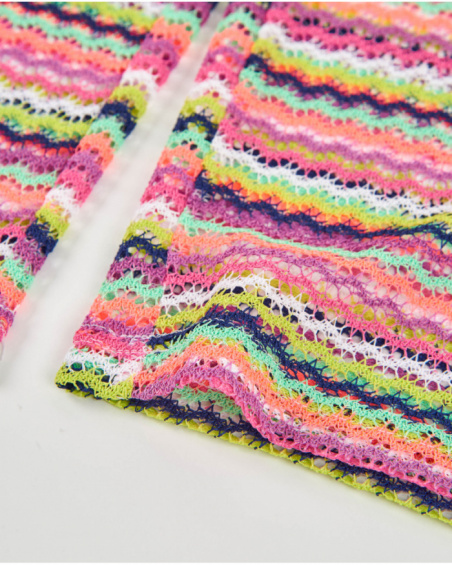 Girls knit pants with zigzag print