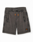 Boys knit bermuda shorts with a washed effect