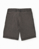 Boys knit bermuda shorts with a washed effect