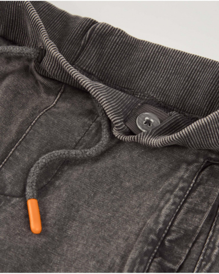 Boys knit bermuda shorts with a washed effect