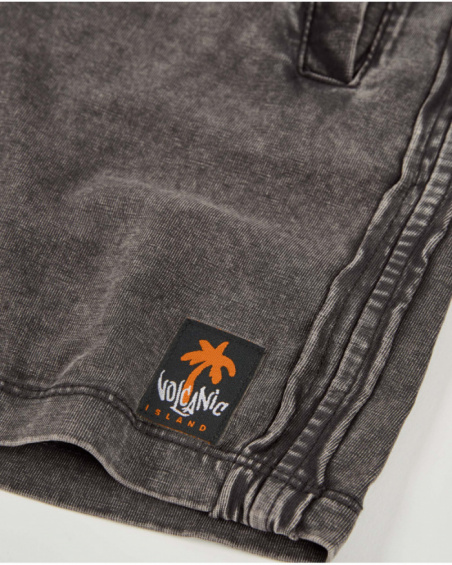 Boys knit bermuda shorts with a washed effect