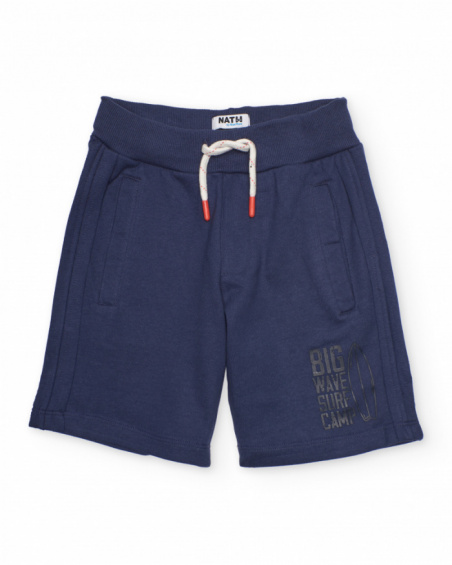 Boys knit bermuda shorts with elastic waistband