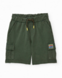 Boys knit bermuda shorts with cargo pockets