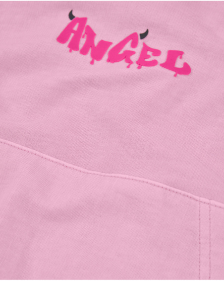 Girls knit sweatshirt with a kangaroo pocket