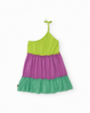 Girls knit dress with an asymmetrical design