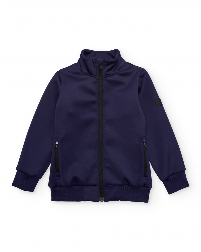 Boys plain jacket with side pockets