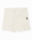 Girls knit shorts with stretchy fabric