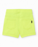 Girls knit shorts with stretchy fabric