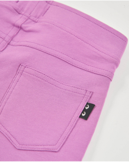 Girls knit shorts with stretchy fabric