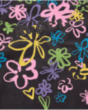 Girls knit T-shirt with a floral print