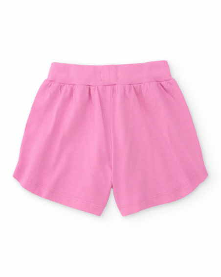 Girls knit shorts with a loose fit