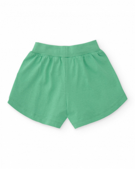Girls knit shorts with side pockets