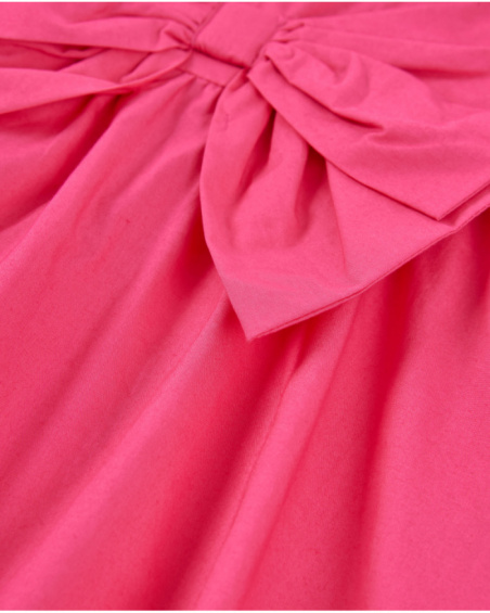 Girls plain dress with a big bow