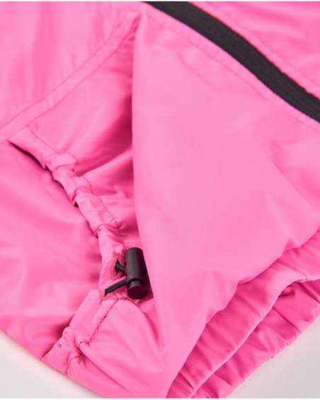 Girls plain jacket with elastic adjusters
