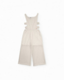 Girls’ knit jumpsuit with side cut-outs