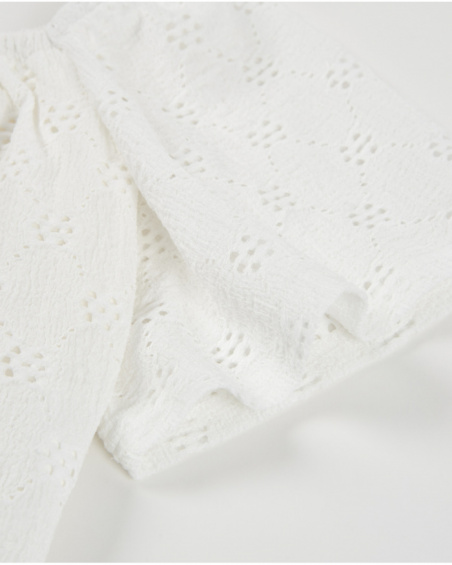 Girls’ knit blouse with wide sleeves