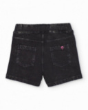 Girls’ knit shorts with washed effect