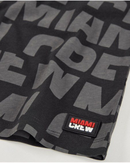 Boys’ knit T-shirt with central 3D appliqué