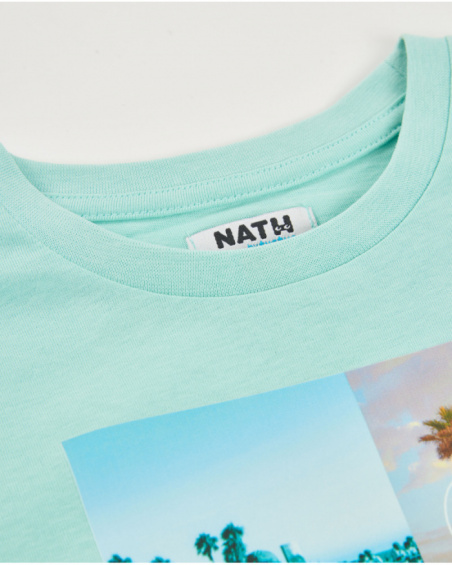 Boys’ knit T-shirt with urban design