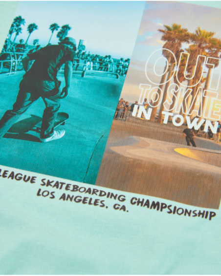 Boys’ knit T-shirt with urban design