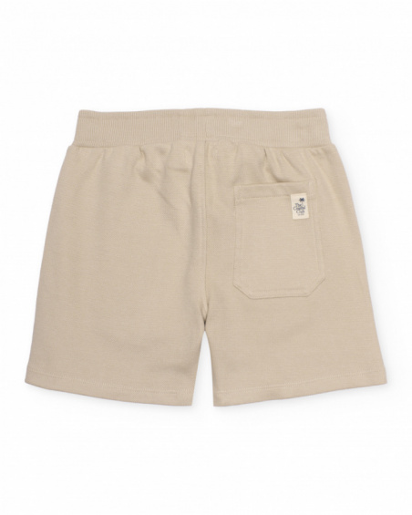 Boys’ knit bermuda shorts with elastic waist and drawstring