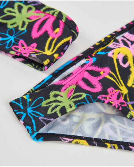 Girls’ knit bikini in graffiti style
