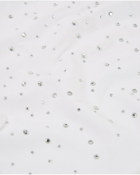 Girls’ knit T-shirt with sparkling appliqués