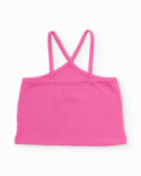 Girls’ knit top with crossed thin straps