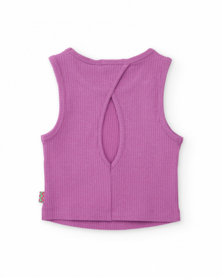 Girls’ ribbed knit top