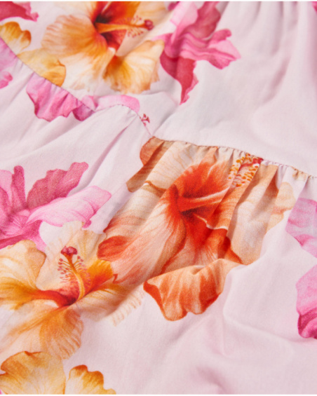 Girls’ woven dress with romantic style