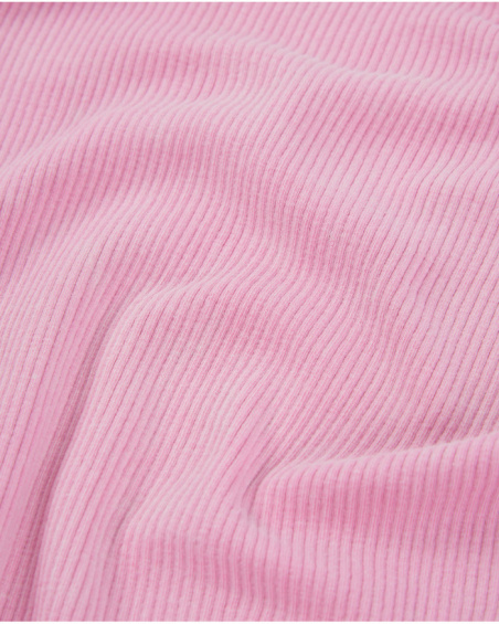 Girls’ stretchy ribbed knit dress