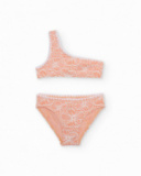 Girls’ knit bikini with embossed print