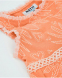 Girls’ knit dress with decorative stripes