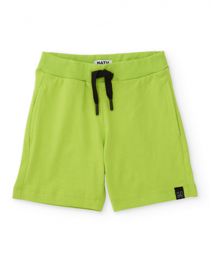 Boys’ knit bermuda shorts with side pockets