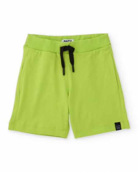 Boys’ knit bermuda shorts with side pockets
