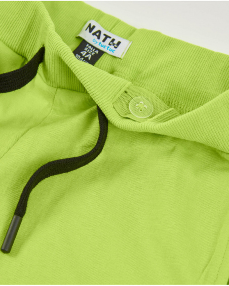 Boys’ knit bermuda shorts with side pockets