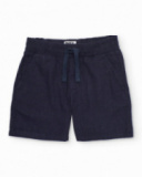 Boys’ woven bermuda shorts with adjustable drawstring