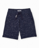 Boys’ knit bermuda shorts with turned-up hem