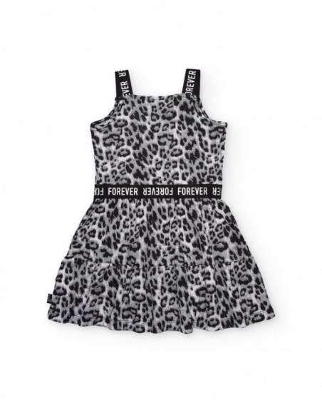 Girls’ woven dress with elastic straps