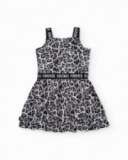 Girls’ woven dress with elastic straps